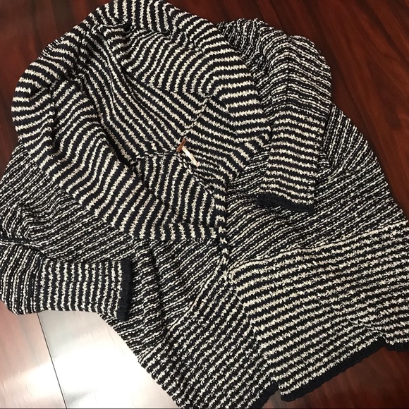 Free People Sweaters - Black and Ivory Free People Cardigan